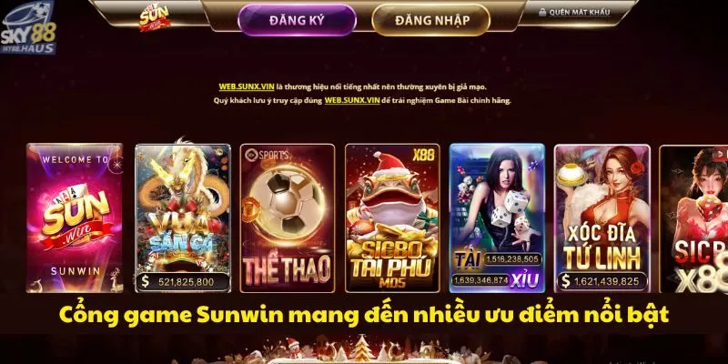 Sunwin - Cổng game uy tín với 100+ phòng chơi hot Cổng game Sunwin mang đến nhiều ưu điểm nổi bật