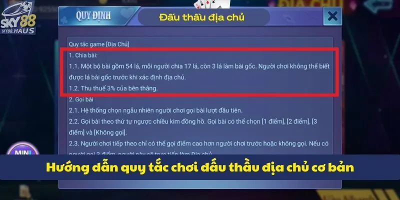 Đấu thầu địa chủ: Tìm hiểu quy tắc và 3 mẹo đấu thầu hay Hướng dẫn quy tắc chơi Đấu Thầu Địa Chủ cơ bản
