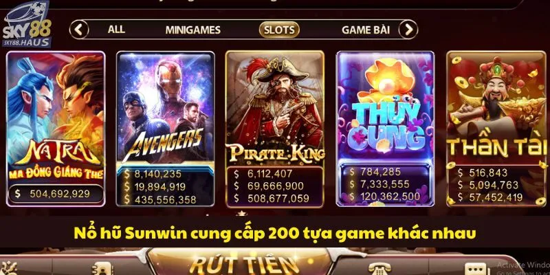 Sunwin - Cổng game uy tín với 100+ phòng chơi hot Nổ hũ Sunwin cung cấp 200 tựa game khác nhau