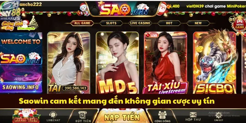 Saowin - Cổng game cá cược online hot nhất 2025 Saowin cam kết mang đến không gian cược uy tín