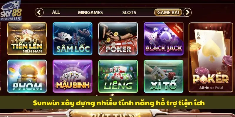Sunwin - Cổng game uy tín với 100+ phòng chơi hot Sunwin xây dựng nhiều tính năng hỗ trợ tiện ích